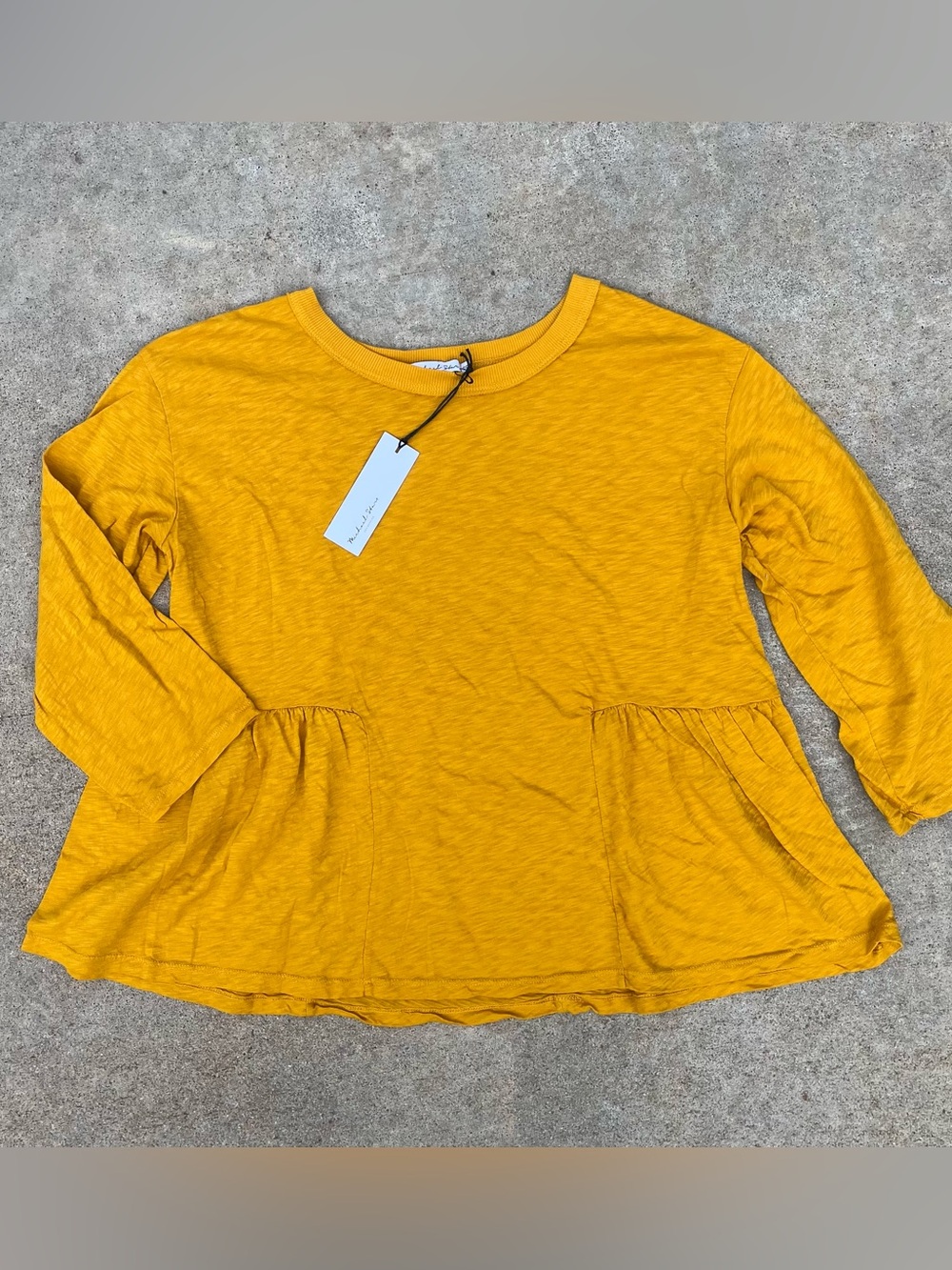 Michael Stars Addison Flowy Supima Cotton Top Amber Ruffle Cottage Core Festival